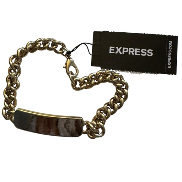 Express Jewelry - Express BRASS CHAIN LINK ID BRACELET
